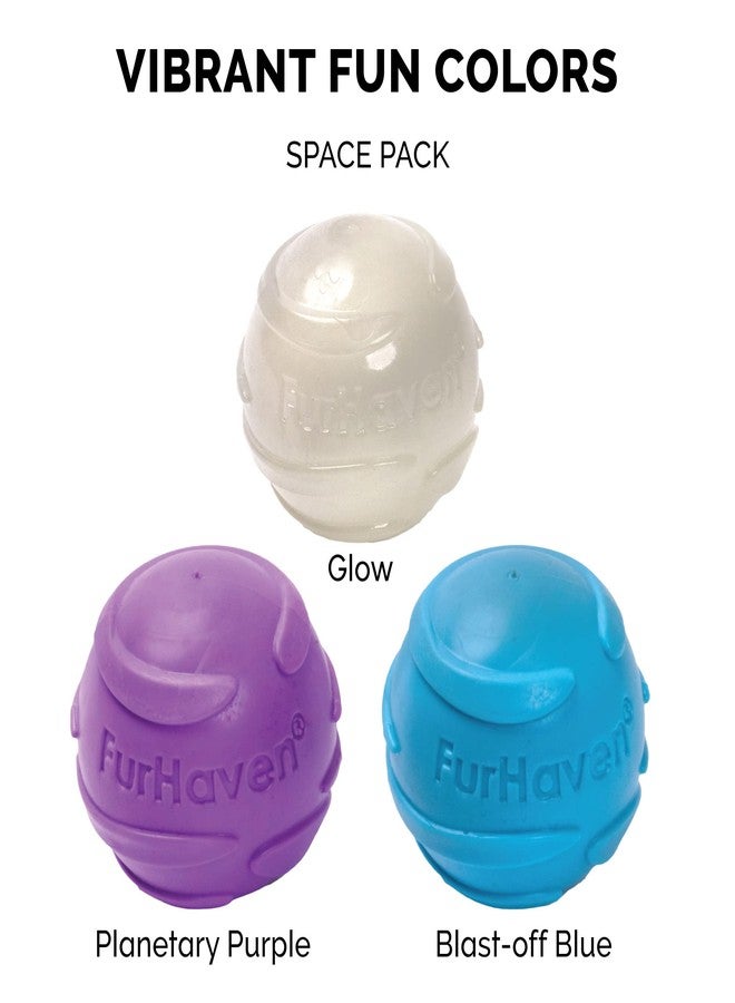 Furhaven 3-Pack 2.5" Squeaky Ball Dog Toys for Small/Medium Dogs, Fits Most Standard Launchers - Fetch 'N Fun TPR Squeaky Ball Toy Set - Space Pack, Set of 3 - Image 4