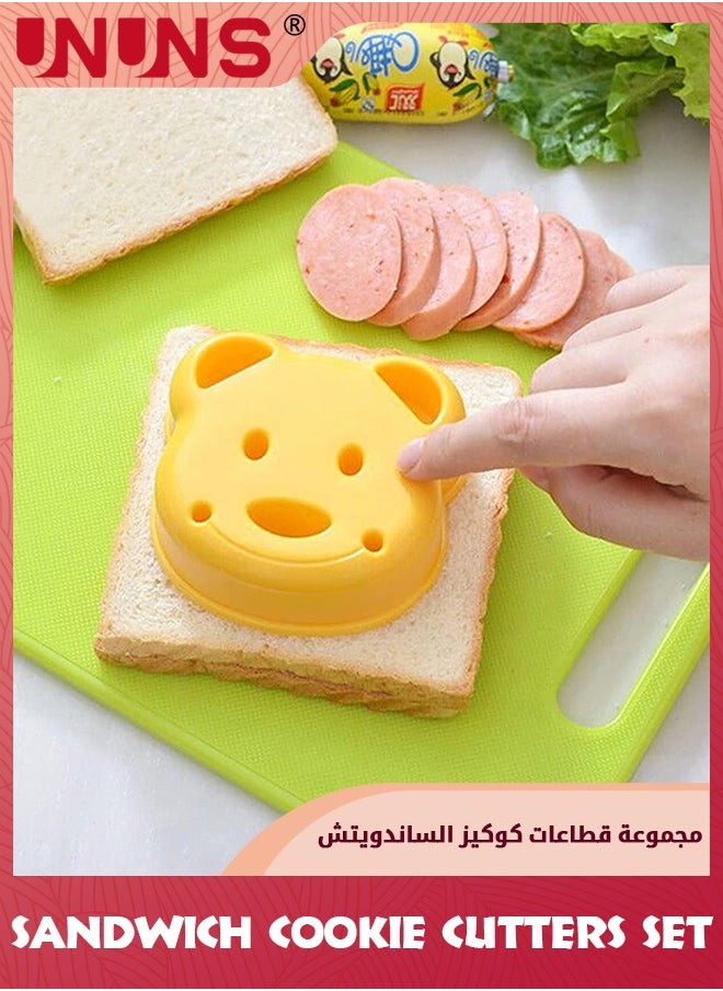 UNUNS - Sandwich Cookie Cutters Set,28 Pcs Different Cookie Cutters Shapes Set,Food Grade Stainless Steel,Vegetables Fruits Cutter With Bear,Star,Train,Heart,Dino Shapes,Ideal For Kids Boys Girls - Image 1