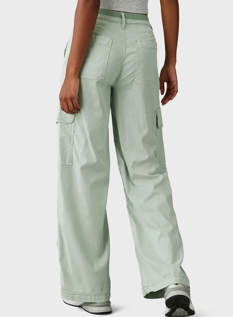 امريكان ايجل High Waist Wide Cargo Pants