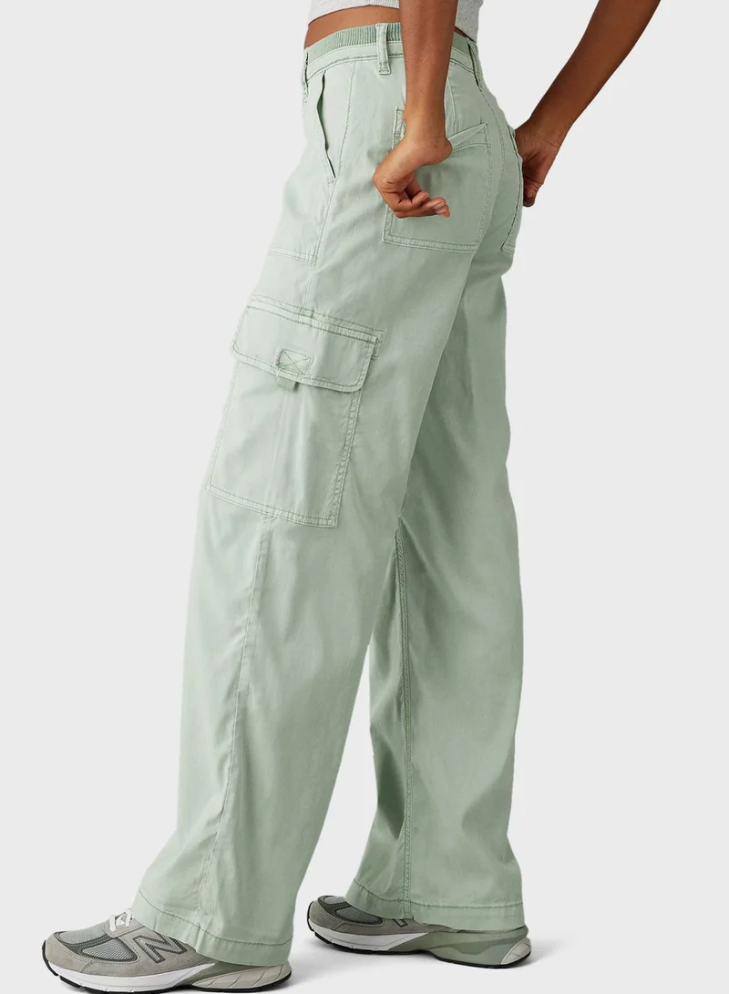 امريكان ايجل High Waist Wide Cargo Pants