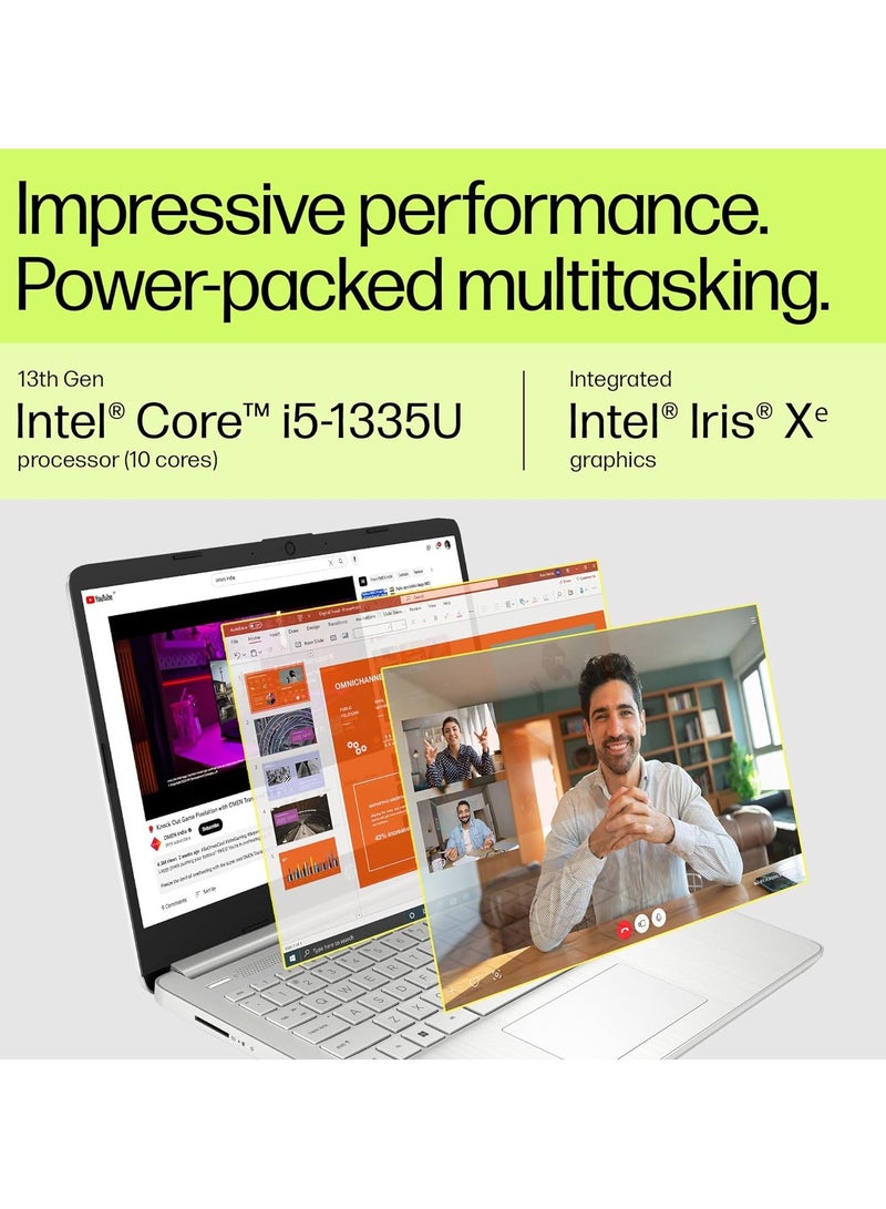 HP 2023 Newest 15s Series 15.6 بوصة كمبيوتر محمول، FHD (1920 x 1080)، Intel Core -1335U Deca-core i5، 32 جيجا بايت DDR4 RAM، 2 تيرابايت NVME SSD، رفيع وخفيف، Windows 11 - Image 5