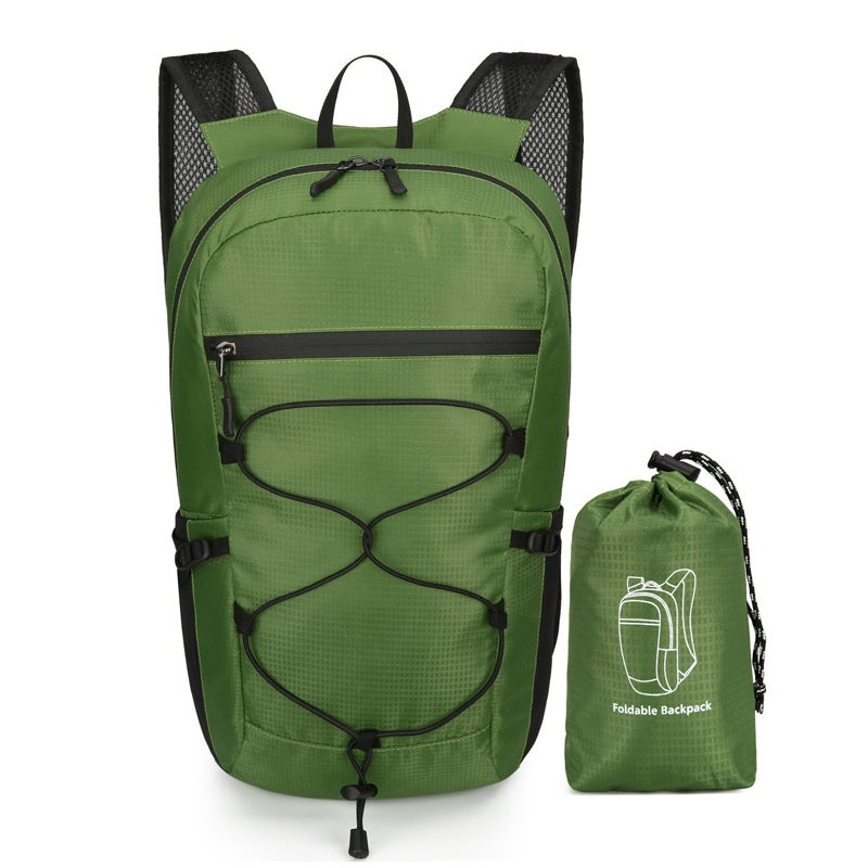 Foldable Waterproof Outdoor Backpack, Nylon Unisex Travel Bag Under 20L in Solid Colors - Image 1