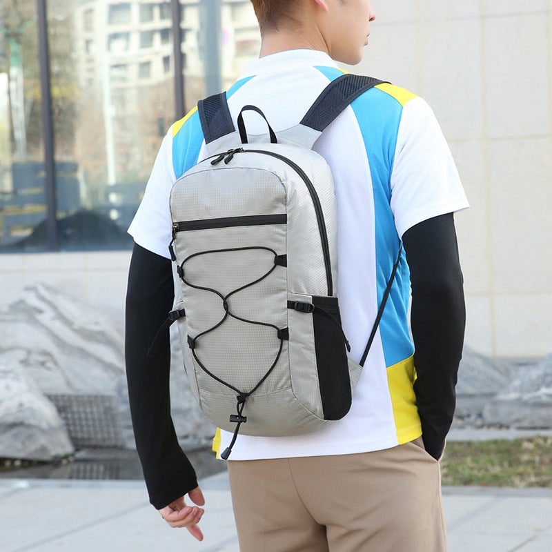 Foldable Waterproof Outdoor Backpack, Nylon Unisex Travel Bag Under 20L in Solid Colors - Image 4