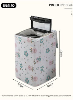 DUNISO Washing Machine Cover, PVEA Cloth Full-Automatic Wave Wheel Washing Machine Cover, Top Load Dryer Cover, Sunscreen Waterproof Dustproof  Washer Protection Case with Smooth Zipper for Laundry Kitchen Home  - Image 4