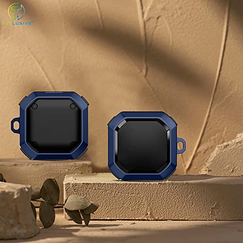T Teclusive Luxury Defense Armor Protective Case Cover Compatible for Galaxy Buds Pro/Galaxy Buds Live with Hook Buckle | Unbreakable Defender Case (Blue) - Image 2