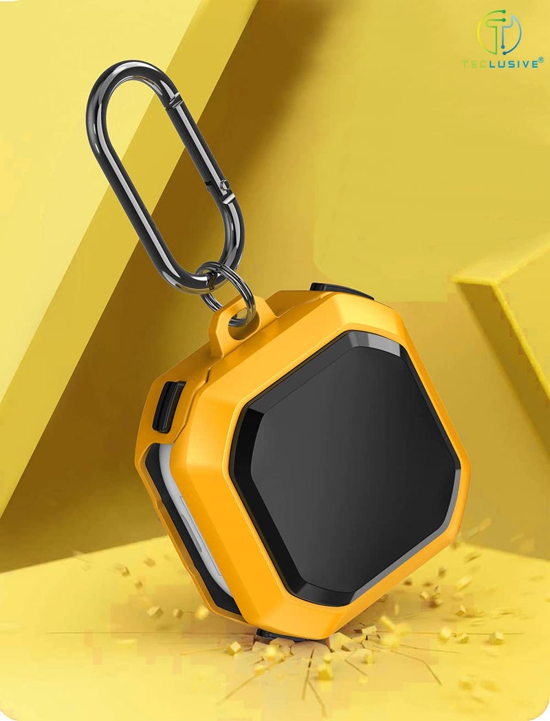 T Teclusive Luxury Defense Armor Protective Case Cover Compatible for Galaxy Buds Pro/Galaxy Buds Live with Hook Buckle | Unbreakable Defender Case (Blue) - Image 5
