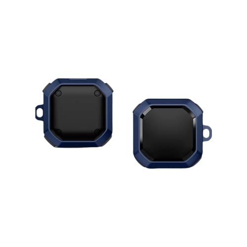T Teclusive Luxury Defense Armor Protective Case Cover Compatible for Galaxy Buds Pro/Galaxy Buds Live with Hook Buckle | Unbreakable Defender Case (Blue) - Image 1