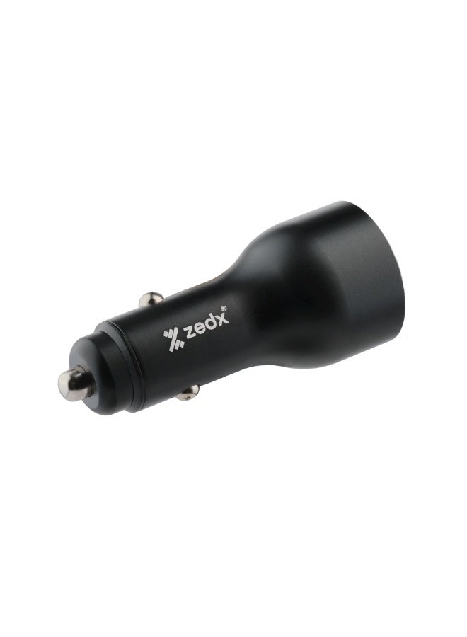 زيدكس شاحن سيارة فائق السرعة ZedX Z450 بقدرة 118 واط – بمنفذين USB-C و USB-A - Image 3