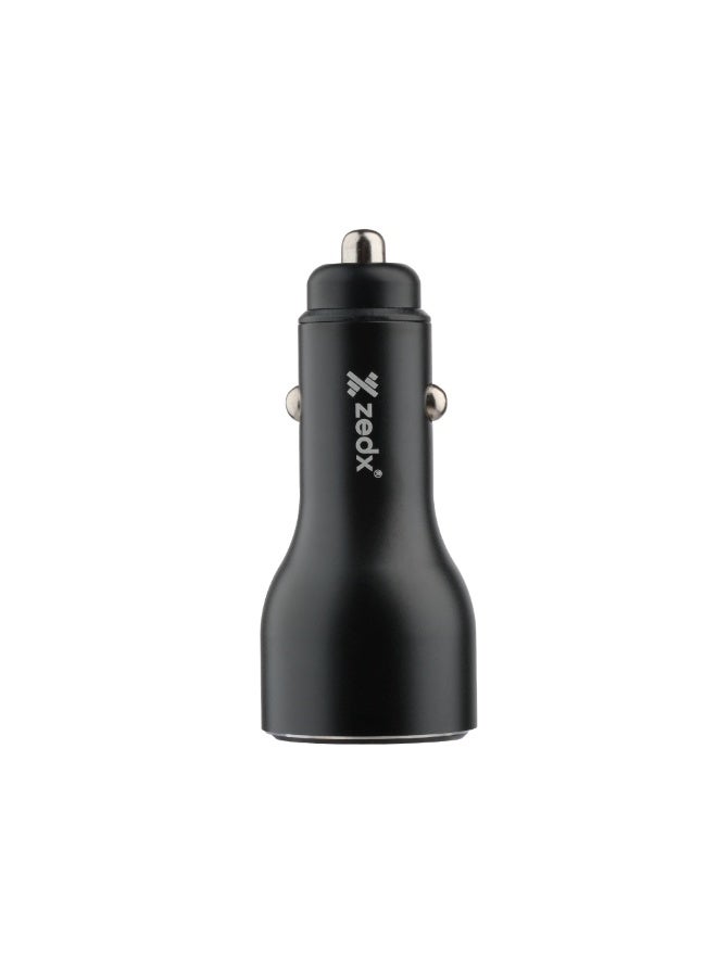 زيدكس شاحن سيارة فائق السرعة ZedX Z450 بقدرة 118 واط – بمنفذين USB-C و USB-A - Image 2