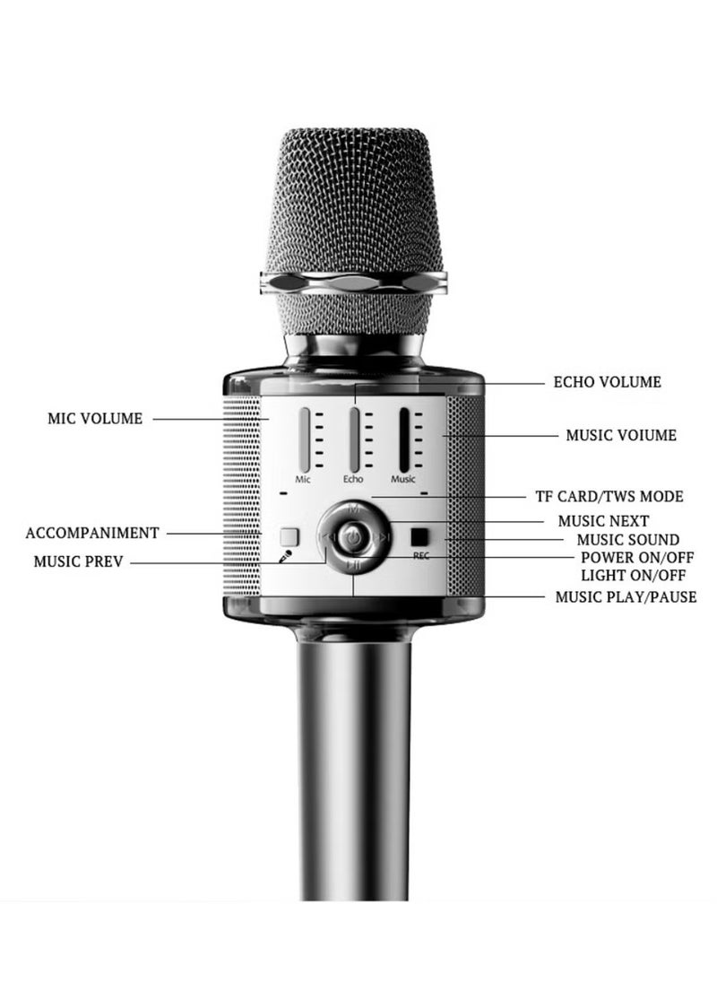 Yesido - KR10 Wireless Bluetooth Microphone Cordless Handheld Karaoke Microphone Support TF Card - Image 1