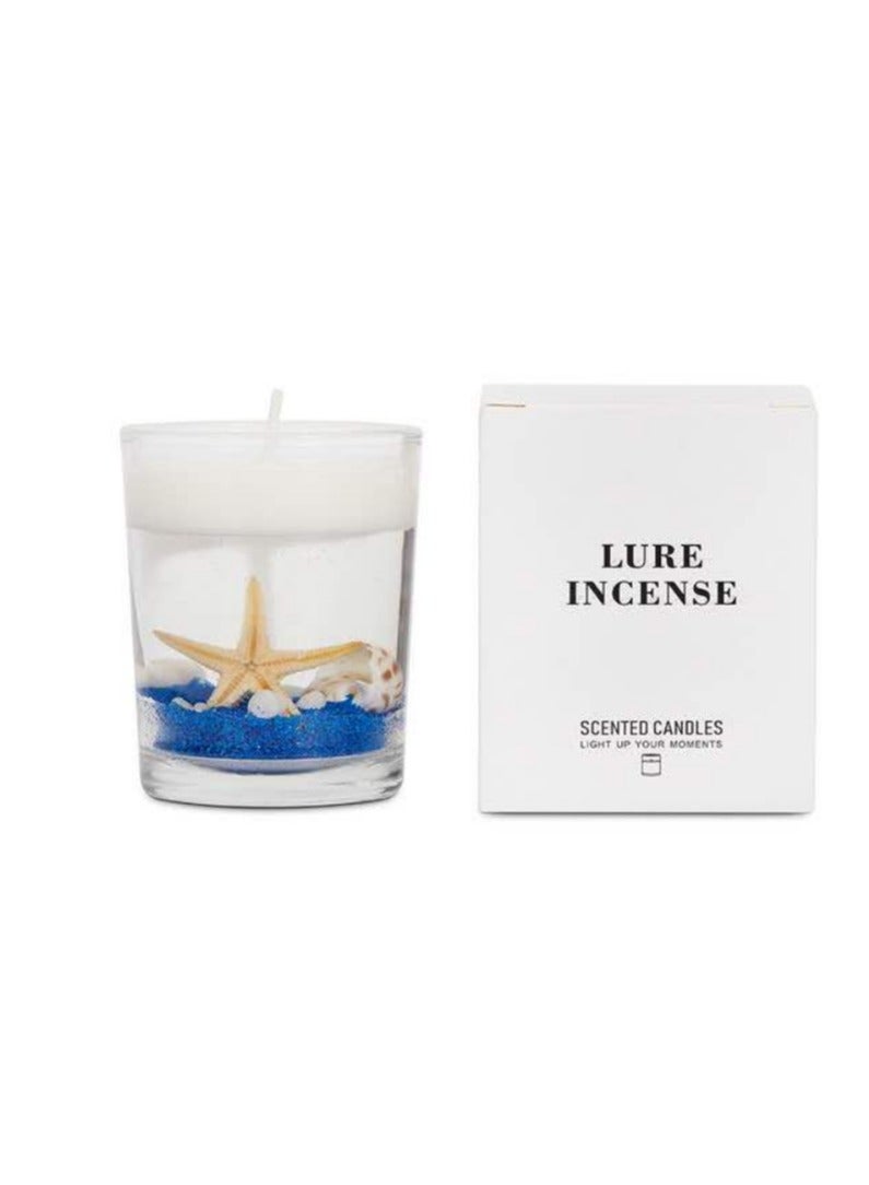 LURE INCENSE Starfish Candles Blue Wind Chime Scented Jelly Scented Candle Crystal Jelly Wax Scented Candle With Aroma 