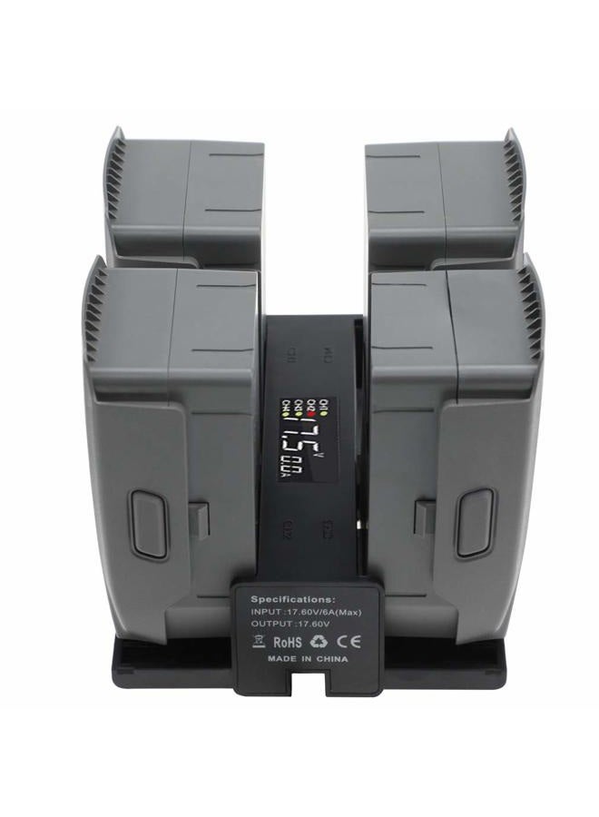 Hanatora 4 in 1 Foldable Battery Charging Hub for DJI Mavic 2 Pro/Zoom/Enterprise Drone,Multiple Charger Accessories with Charge Indicator LCD Display - Image 1