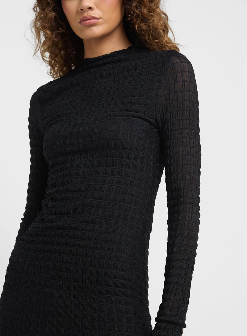 VERO MODA Textured Long Sleeve Dress