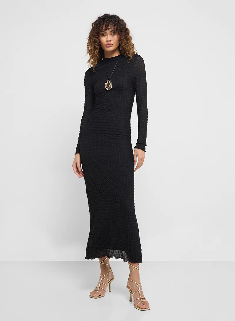 VERO MODA Textured Long Sleeve Dress