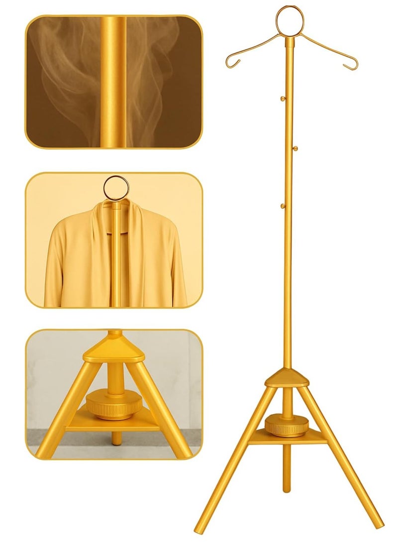 ADAK Vertical clothes steamer and stand for steaming clothes, gold color, 175 cm - Image 1
