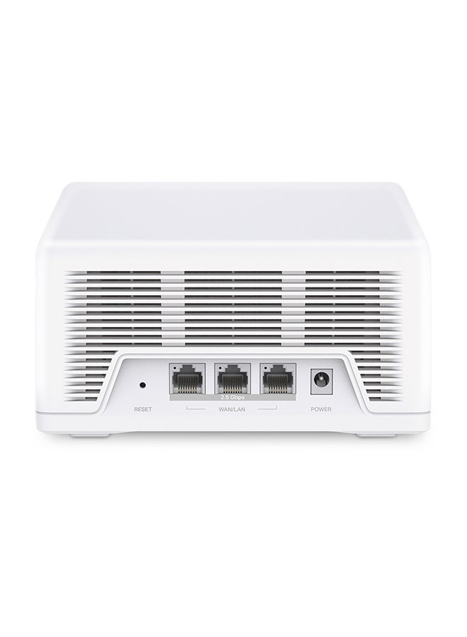 MERCUSYS Tri-Band BE9300 Whole Home Mesh Wi-Fi 7 System | 6GHz Band | Full 2.5Gbps WAN/LAN Ports | 6000ft2 Coverage | Connect Over 200 Devices | Easy App Control | Parental Controls | New Device Access Alert(Halo H47BE-2 pack) White - Image 2