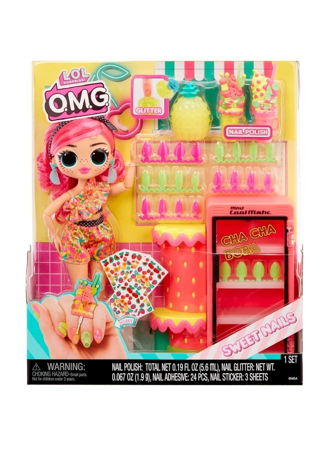 L.O.L. SURPRISE! LOL Surprise OMG Sweet Nails Pinky Pops Fruit Shop Fashion Doll & Nails Playset  - Image 2