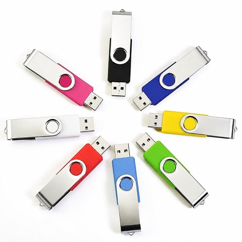 10 Pack 4GB USB 2.0 Flash Drives for Office/School/Project Use, Plastic Multicolor Thumb Drives with Fast Transfer Speed and Easy Color-Coded Identification - Image 1