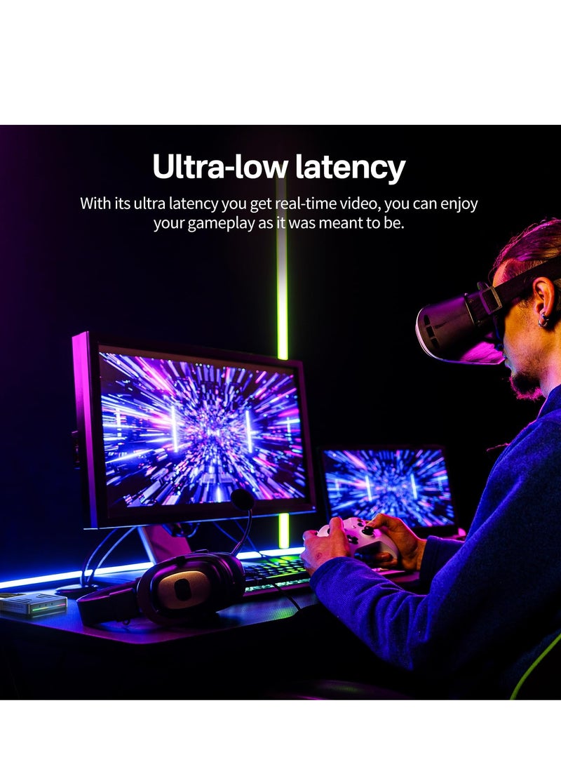 SYOSI - Capture Card 4K@60Hz 1080p@240Hz 4K@30Hz 1080p@120Hz Pass Through Capture Card for Streaming and Gaming USB3.0 Video Capture Card for Xbox x s One, PS5 4 Switch Windows Mac HDR 10 and VRR Support - Image 1