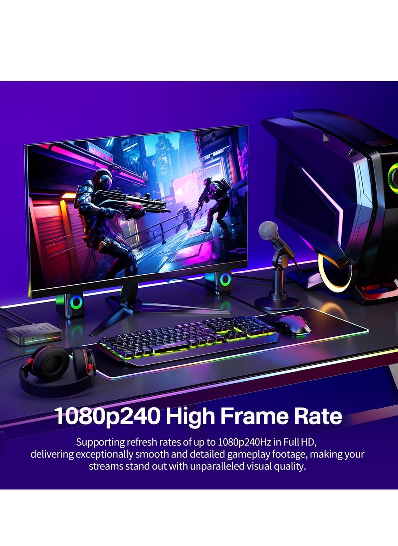SYOSI - Capture Card 4K@60Hz 1080p@240Hz 4K@30Hz 1080p@120Hz Pass Through Capture Card for Streaming and Gaming USB3.0 Video Capture Card for Xbox x s One, PS5 4 Switch Windows Mac HDR 10 and VRR Support - Image 1