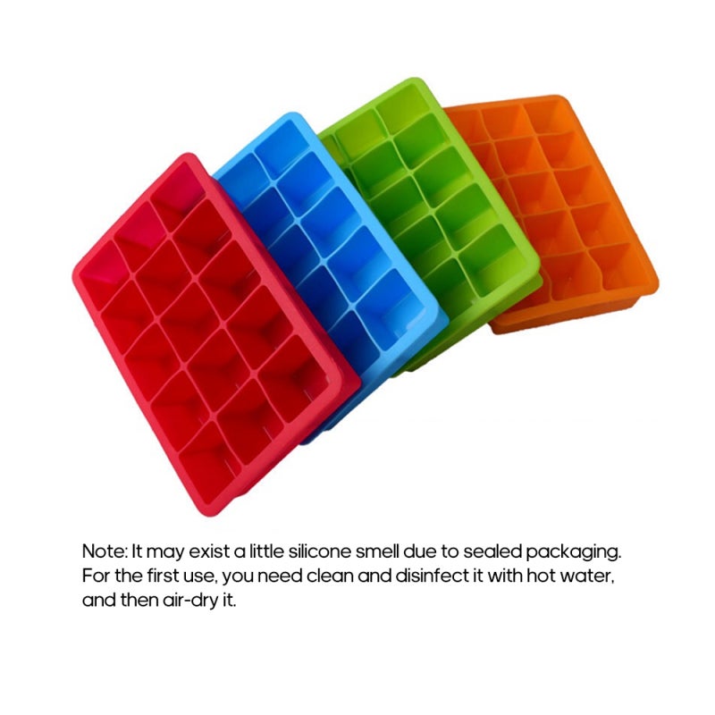Silicone Ice Cube Tray: Red Food Grade Silicone - Leakproof Balanced Design Flexible Tray for Freezer Home Drinks Preparation - Image 4