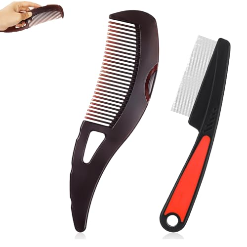 INIMAGINE 2 Pcs Dandruff Remover Comb, Dandruff Comb, Easy to Carry Comb Scalp Cleaning Comb Dandruff Healthy Scalp Energy Massage Comb Suitable for Both Men and Women ﻿ - Image 1