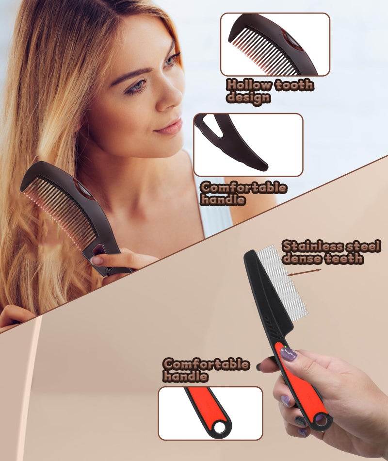 INIMAGINE 2 Pcs Dandruff Remover Comb, Dandruff Comb, Easy to Carry Comb Scalp Cleaning Comb Dandruff Healthy Scalp Energy Massage Comb Suitable for Both Men and Women ﻿ - Image 2