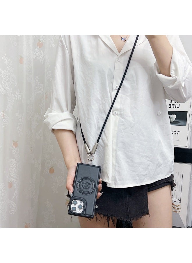 إسكدنيا كابل بيانات سلكي من السيليكون الحقيقي للشحن السريع للهاتف المحمول، شحن معلق للرقبة اثنين في واحد، مادة صديقة للبشرة - اللون: أرجواني Pd - Image 1