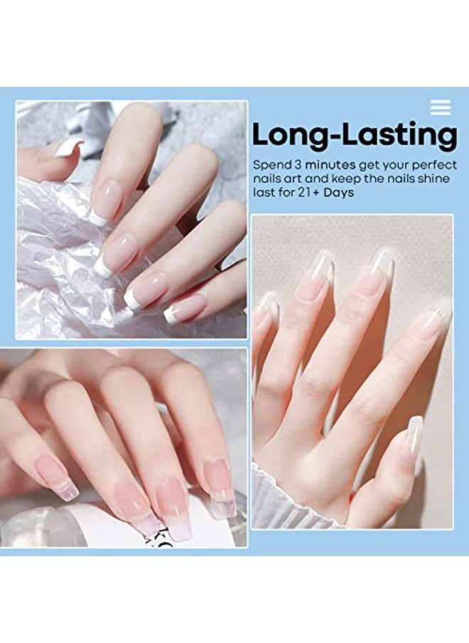 modelones Dip Powder Clear Color, Nail Dipping Powder French Nail Art Powder Pro Collection System For Starter Manicure Salon Diy At Home, Odor-Free, Long-Lasting, No Needed Nail Lamp Cured, 1 Oz  - Image 2
