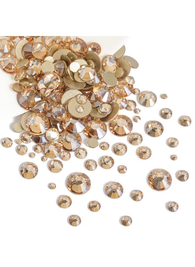 BEADSLAND Rhinestones For Makeup8 Sizes 2500Pcs Gold Flatback Rhinestones Eye Gems For Nails Crafts With Tweezers And Wax Pencilgolden Shadowss4Ss30  - Image 3
