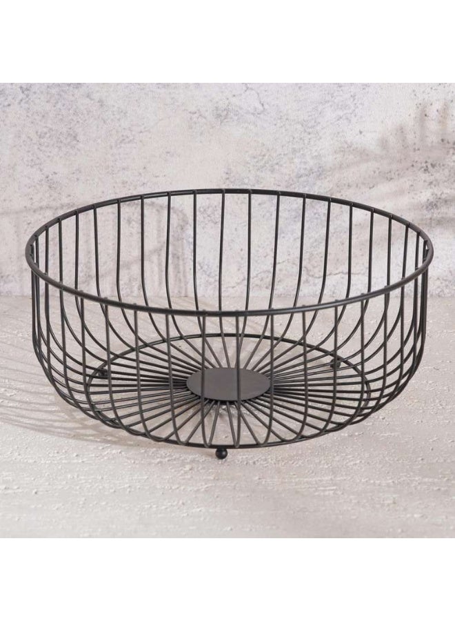 Pan Home سلة فواكه معدنية كارا سوداء - Image 4