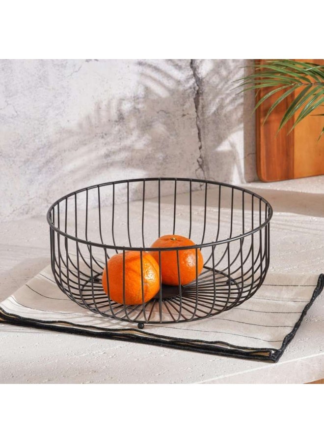 Pan Home سلة فواكه معدنية كارا سوداء - Image 1