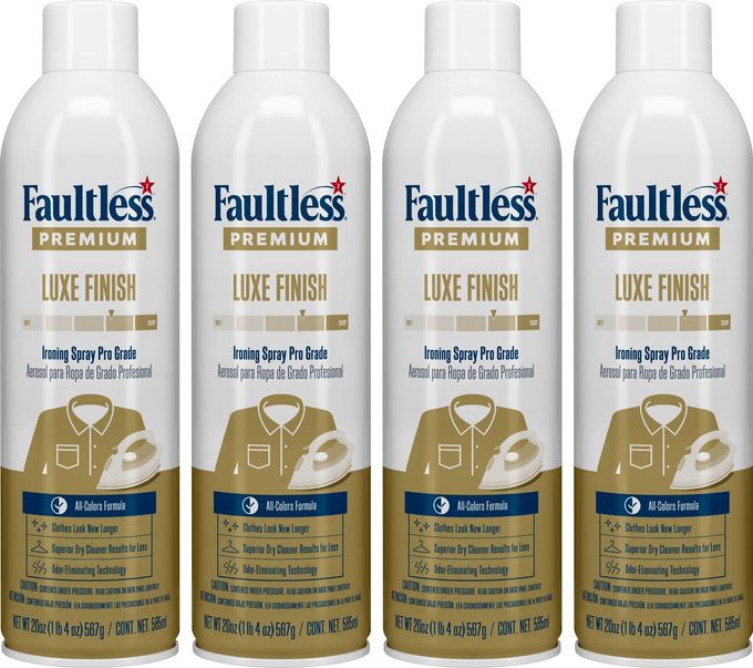 Faultless Premium Luxe Spray Starch (20 Oz, 4 Pack) Spray Starch For Ironing That Makes Your Clothes New Again, Use As A Spray On Starch That Reduces Ironing Time With No Flaking, Sticking Or Clogging - Image 4