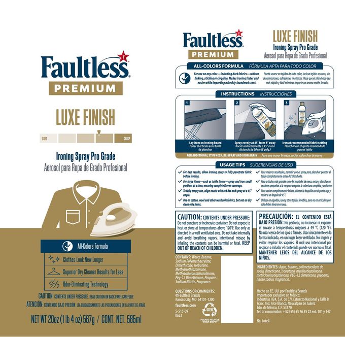 Faultless Premium Luxe Spray Starch (20 Oz, 4 Pack) Spray Starch For Ironing That Makes Your Clothes New Again, Use As A Spray On Starch That Reduces Ironing Time With No Flaking, Sticking Or Clogging - Image 3