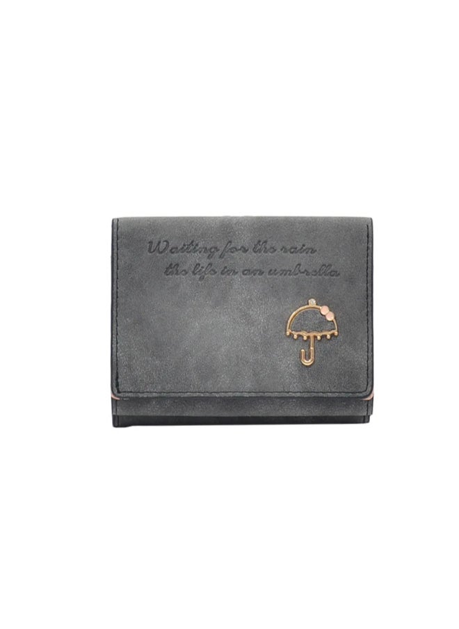 Generic Chamoiseather Leather Flip Wallet & Card Holder with Multiple  Pockets - Black  - Image 1