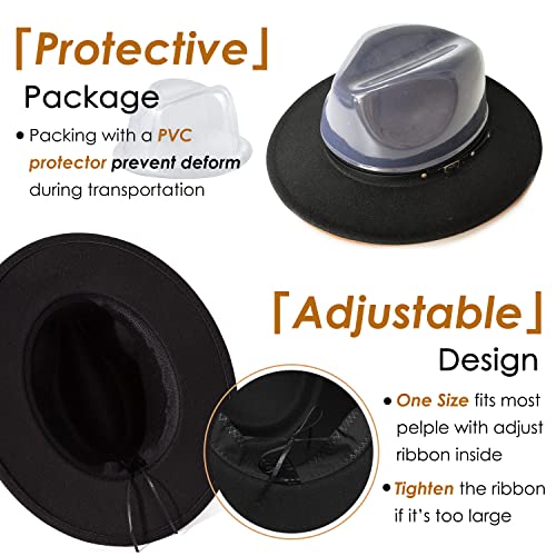 Lisianthus Women Belt Buckle Fedora Hat Black - Image 5