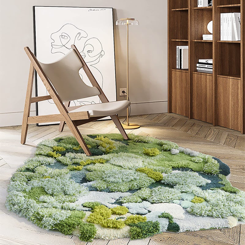 LEVINIS 3D Shag Moss Area Rugs for Home Decor Non Slip Washable Kids Play Rug Cozy Plush Living Room Bedroom Bedside Rug 39.5''Ã—39.5'' - Image 3
