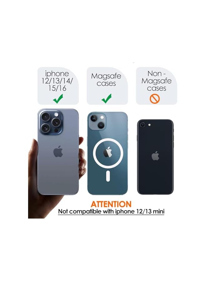 Green Tiger Magnetic Phone Wallet Card Holder, Compatible with Mag Safe Wallet for iPhone 16 15 14 13 12 Pro Max/Pro/Plus, Trifold Slim Wallet for Men Minimalist Leather Small Wallet (Black) - Image 2