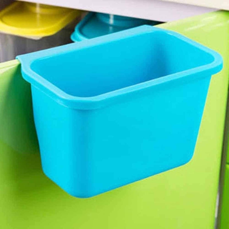 SHOPOLIFE Small Garbage Holder Stand for Car Kitchen Sink || Cabinet Drawer Hanging Vegetable Fruits Waste Bin || Bathroom Cosmetic Makeup Organizer Toiletry Box for Women & Men (1 Pc - Multicolor)  - Image 1