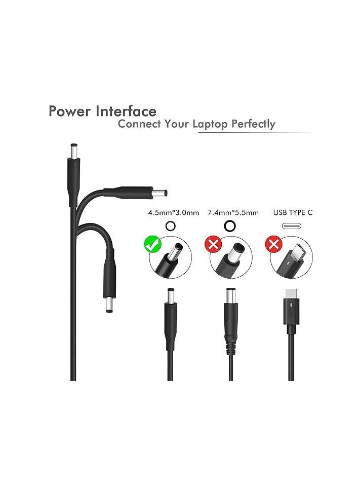 شاحن لاب توب 130 وات – قوي وآمن – متوافق مع سلسلة XPS وPrecision - Image 2