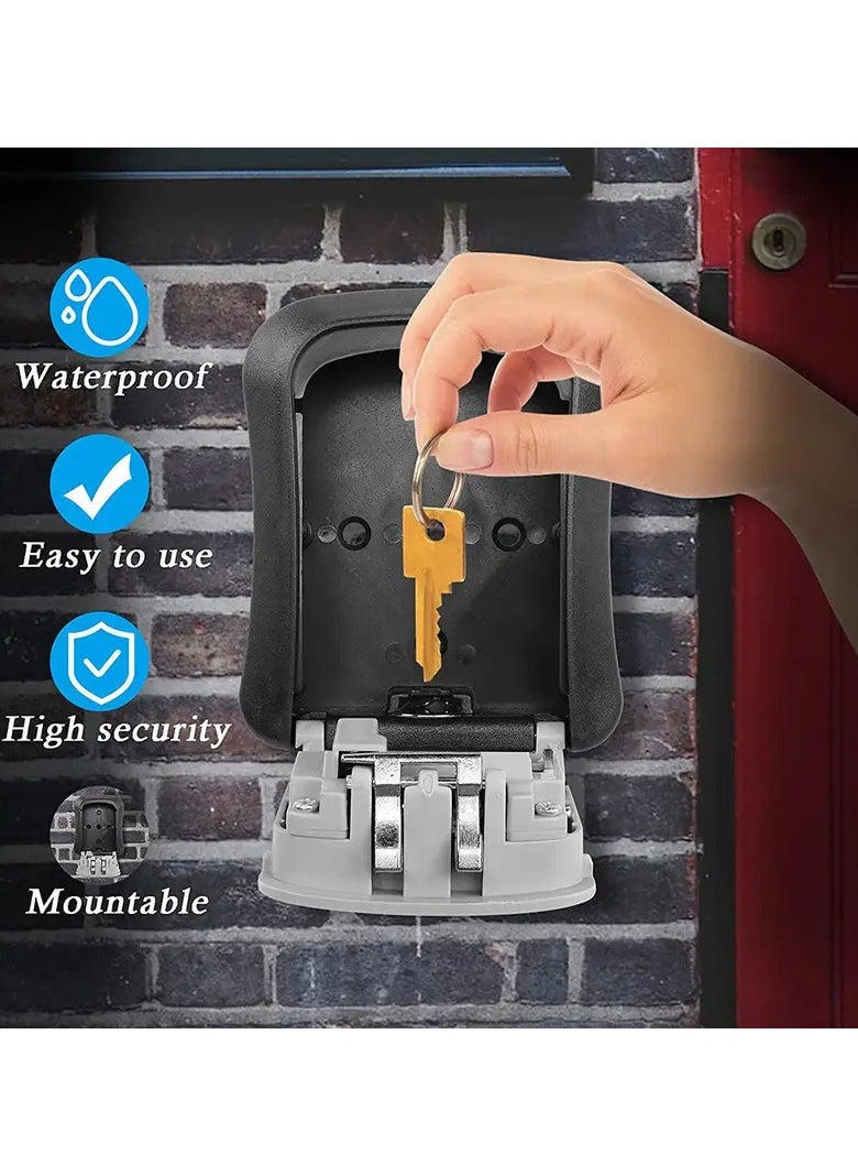 A Small Storage Box Fixed to the Wall with Secret Numbers, a Small Safe for Keys and Personal Supplies, for the Garage, Home and Office, Made of Durable PVC