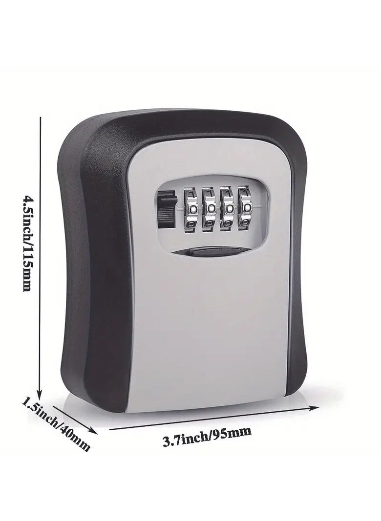 A Small Storage Box Fixed to the Wall with Secret Numbers, a Small Safe for Keys and Personal Supplies, for the Garage, Home and Office, Made of Durable PVC