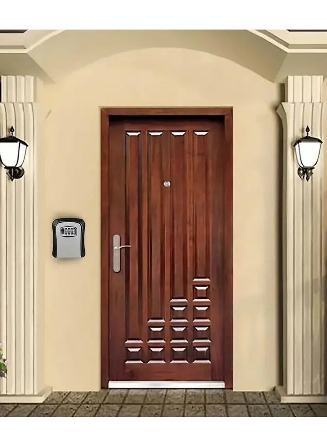 A Small Storage Box Fixed to the Wall with Secret Numbers, a Small Safe for Keys and Personal Supplies, for the Garage, Home and Office, Made of Durable PVC