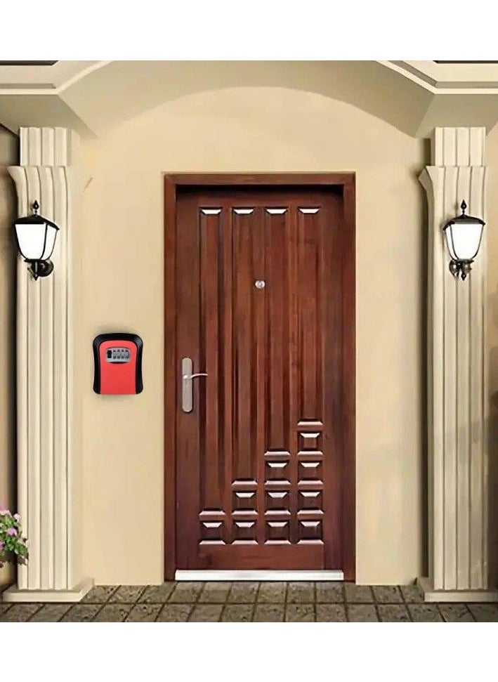 A Small Storage Box Fixed to the Wall with Secret Numbers, a Small Safe for Keys and Personal Supplies, for the Garage, Home and Office, Made of Durable PVC
