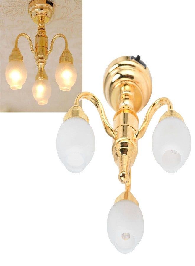 Tnfeeon Desk Lamp, Plastic Dollhouse Lamp LED for Decoration for Miniature Dollhouse - Image 5