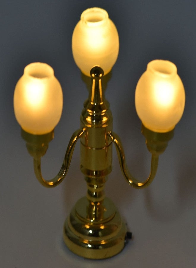 Tnfeeon Desk Lamp, Plastic Dollhouse Lamp LED for Decoration for Miniature Dollhouse - Image 4