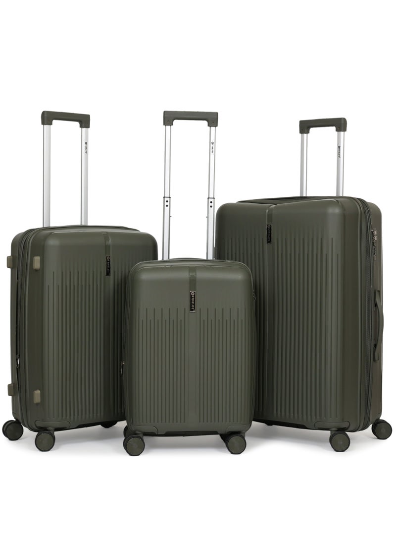 STARLIFE Luggage Set 3 Pieces PP Hard Side Bag 360 Degree Spinner Wheels Trolley Luggage Set With TSA Lock 20/24/28 Inches - Image 1