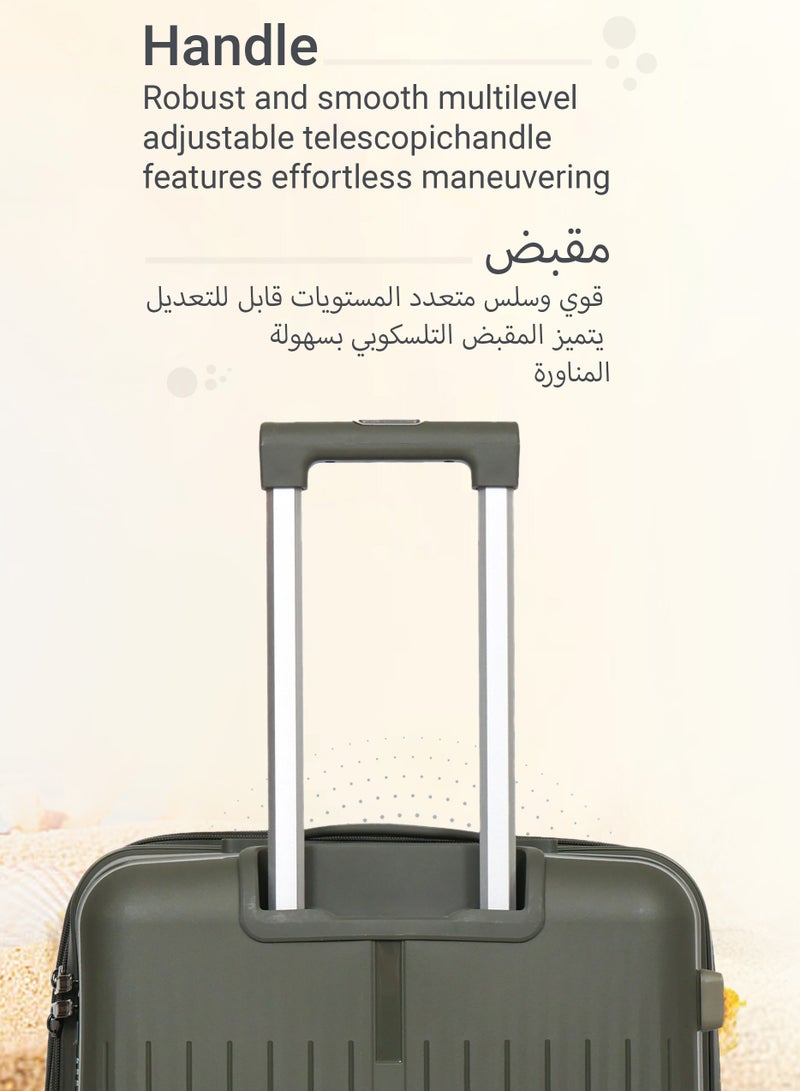 STARLIFE Luggage Set 3 Pieces PP Hard Side Bag 360 Degree Spinner Wheels Trolley Luggage Set With TSA Lock 20/24/28 Inches - Image 2