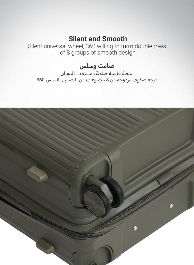 STARLIFE Luggage Set 3 Pieces PP Hard Side Bag 360 Degree Spinner Wheels Trolley Luggage Set With TSA Lock 20/24/28 Inches - Image 3