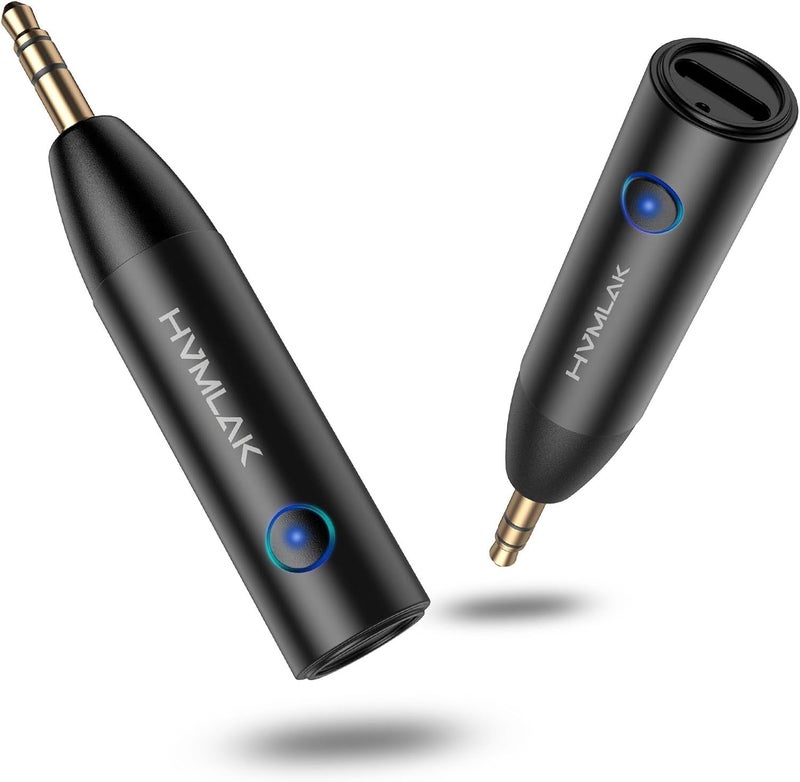 HVMLAK محول AUX للسيارة HVMLAK بلوتوث 5.3 مع ميكروفون معزز وشحن USB-C - Image 1